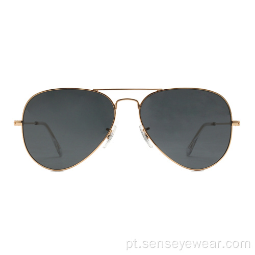 Lentes de óculos de aço inoxidável clássico lentes de sol dos óculos de sol